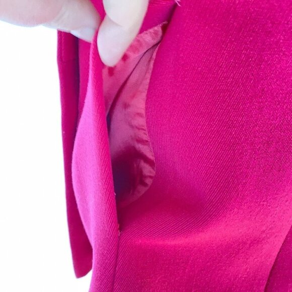 Vintage Union Made Bright Pink Barbiecore Asymmetrical Closure Blazer M - Picture 6 of 7